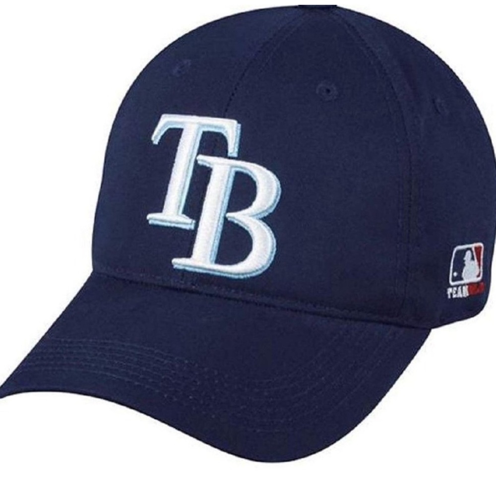 NWT TAMPA BAY MLB BLUE AND WHITE TB LOGO ADULT MENS ADJUSTABLE/UNISEX